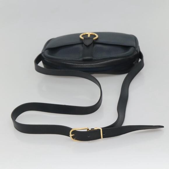 DIOR Shoulder Bag Leather Navy Gold - Picture 7 of 12